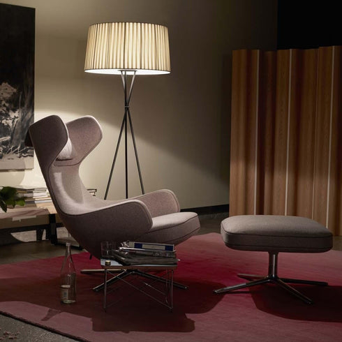 Grand Repos Lounge Chair & Ottoman / Fabric